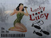 Lucky Lucy Metal Sign - pin up 
