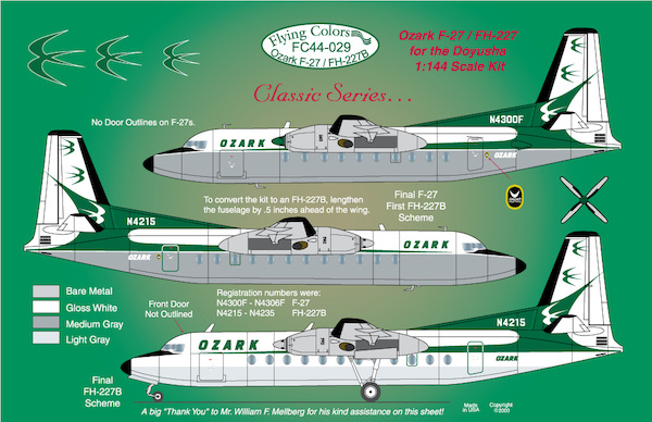 Fokker F27/FH227 (Ozark)  FC44-029