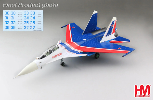 Sukhoi SU30SM Flanker Russian Knights, Russian Air Force, 2019 (with decals from No. 30 to 37)  HA9503B