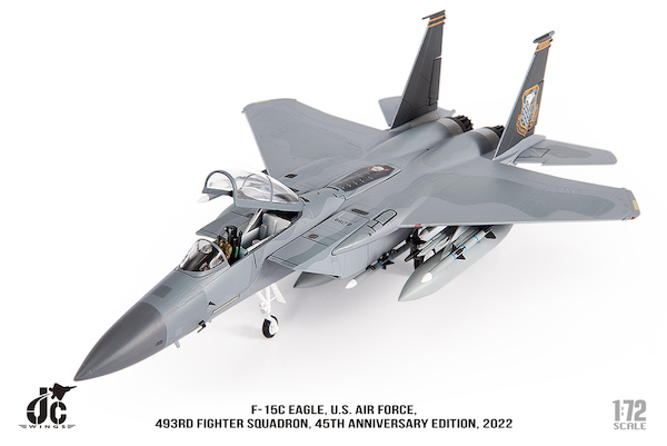 McDonnell Douglas F15C  USAF, U.S. Air Force, 493rd Fighter Squadron,  45th Anniversary Edition, 2022  JCW-72-F15-023