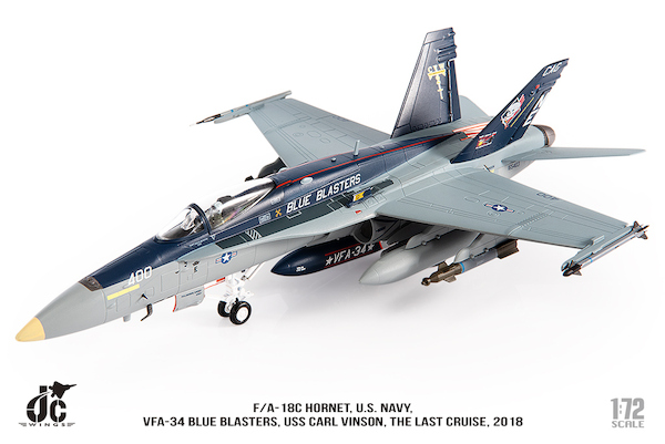 F/A18C Hornet U.S. NAVY VFA-34 Blue Blasters, The Last Cruise, 2018  JCW-72-F18-018