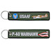 Keyholder with USAAF on one side and P-40 WARHAWK on back