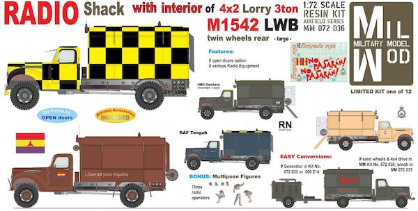 Chevrolet M1542 LWB 4x2 lorry 3 ton with Radio Shack and interior  MM072-036