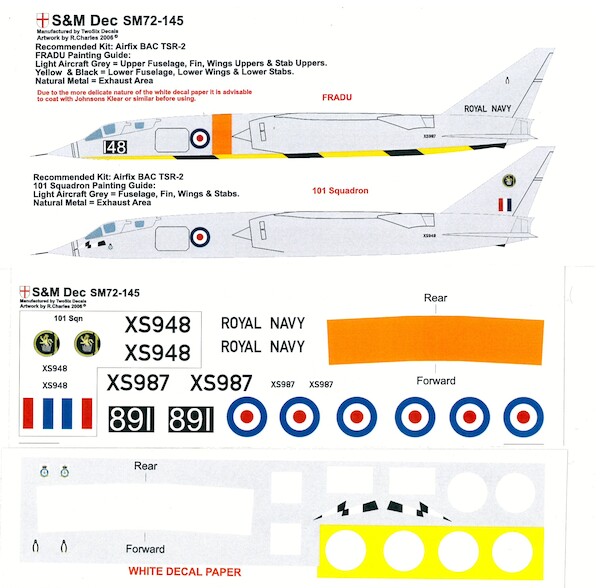 S&M models SM72-145 TSR2 (Royal Navy FRADU, 101sq RAF)