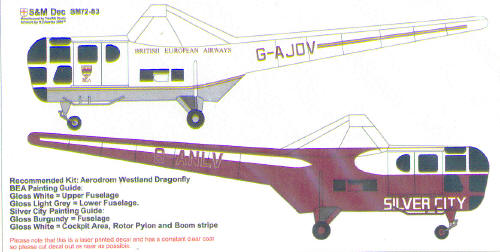 Westland Dragonfly (BEA, Silver City)  SM72-83