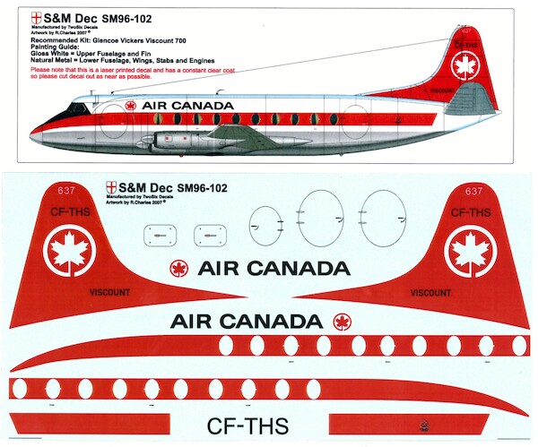 Vickers Viscount 700 (Air Canada)  sm96-102