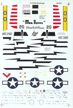 48-615  P51D/K Mustangs (460FS C.O & 2FS/2ACG) Cheese Cake Chassis  48-615