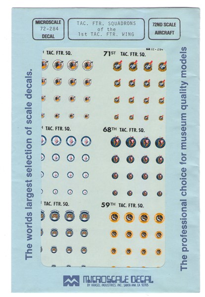 72-284 Tactical Fighter Squadron Badges of 1TFW  72-284