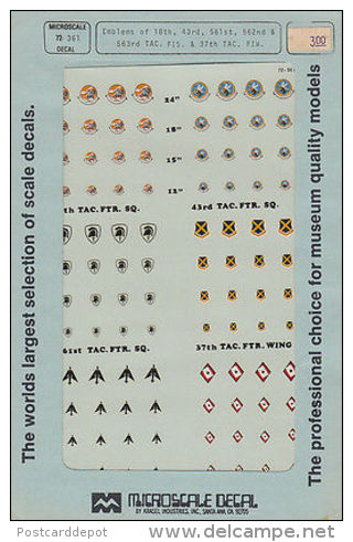 72-361 USAF TAC Badges(18,43,561,562,563TAC.FIS & 37 FIW)  72-361