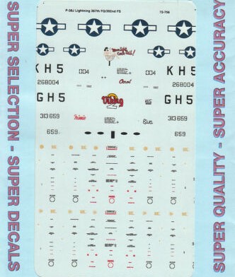 72-756  P38 Lightning (367FG/329FS)  72-756