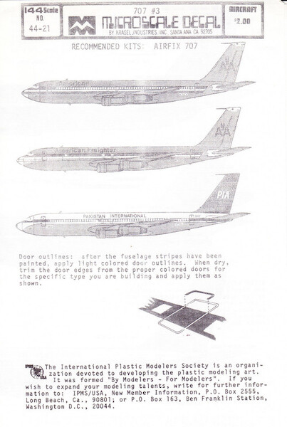 44-021 Boeing 707 (American Freighter,Pakistan International)  44-21