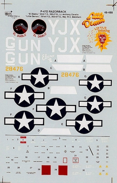 48-488  P47D Razorback (63FS/56FG,351FS/353FG)  48-488