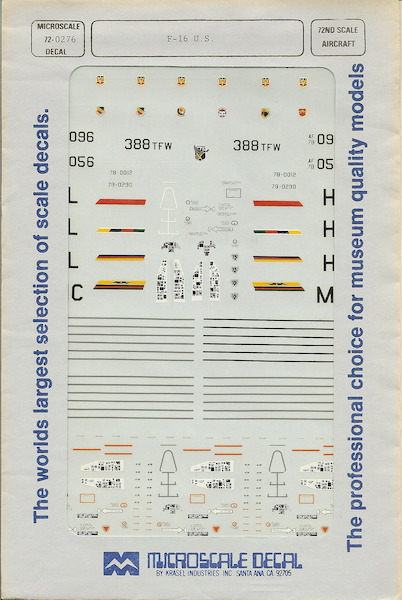 72-276 F16 (16TFTS,34TFS,4TFS/388TFW)  72-276